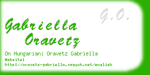 gabriella oravetz business card